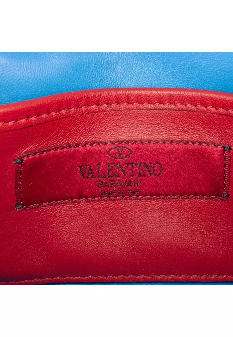 Pre-Loved Valentino Mini Glitter Rockstud Spike Satchel