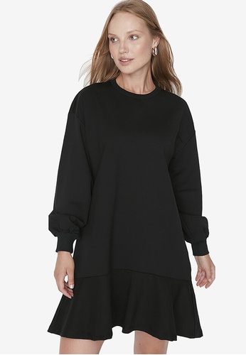 Trendyol black Knitted Mini Dress FBD4FAA7E827E0GS_1