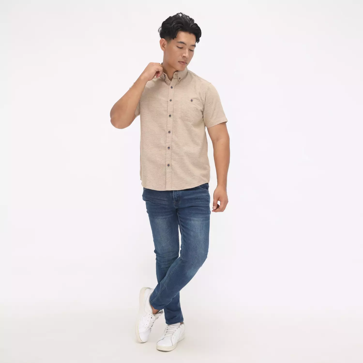 Jual Poshboy POSHBOY Basic Shirt Wellington Light Orange - Kemeja Pria ...