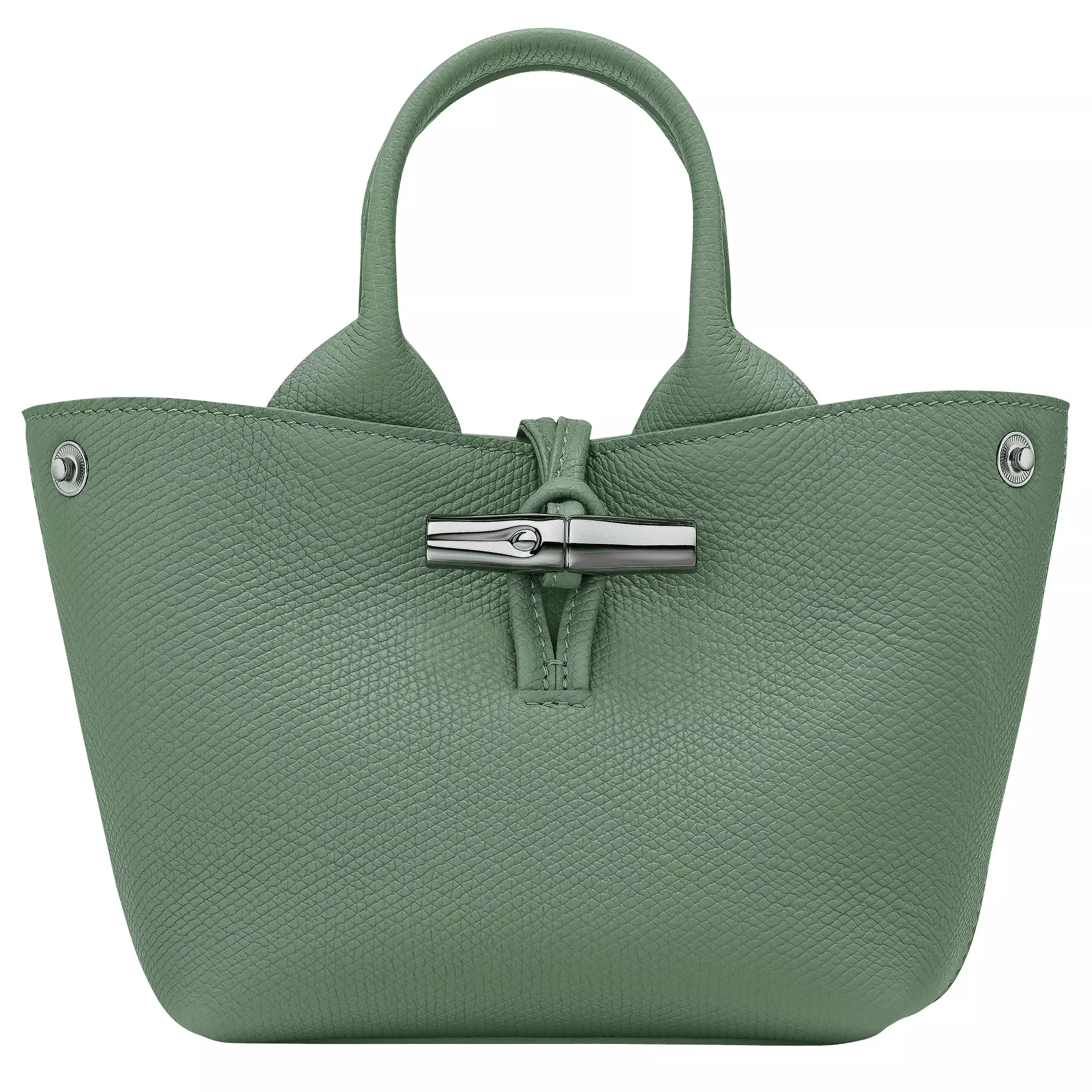 Le Roseau XS Handbag in Leather - Green Oregano