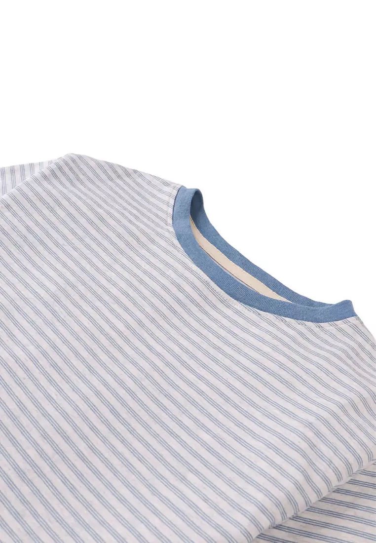 Corin Tee with  Fine Stripes