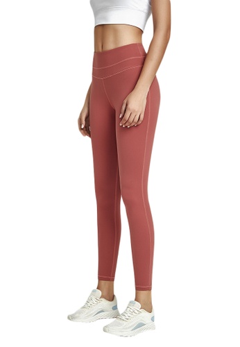 B-CODE red ZWG1103a-Lady Quick Drying Running Fitness Yoga Leggings-Red E547FAA7546C72GS_1