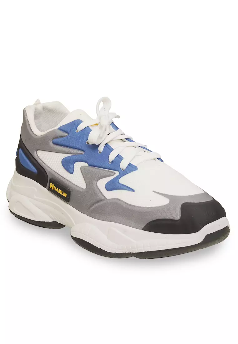 Anando Sepatu Sneakers Olahraga Pria Desain Ringan Sport Shoes Casual Running Material Leather ORIGINAL - Blue