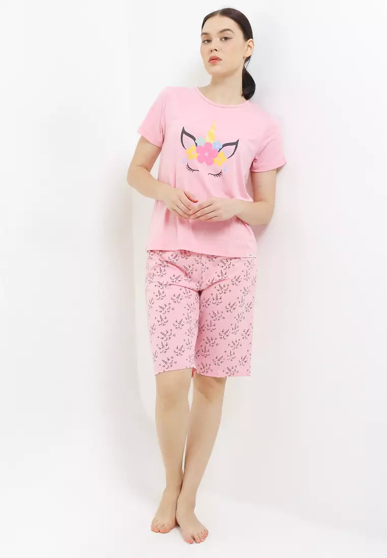 Pyjama Pijama Short Sleeve Short Pants Sleepwear