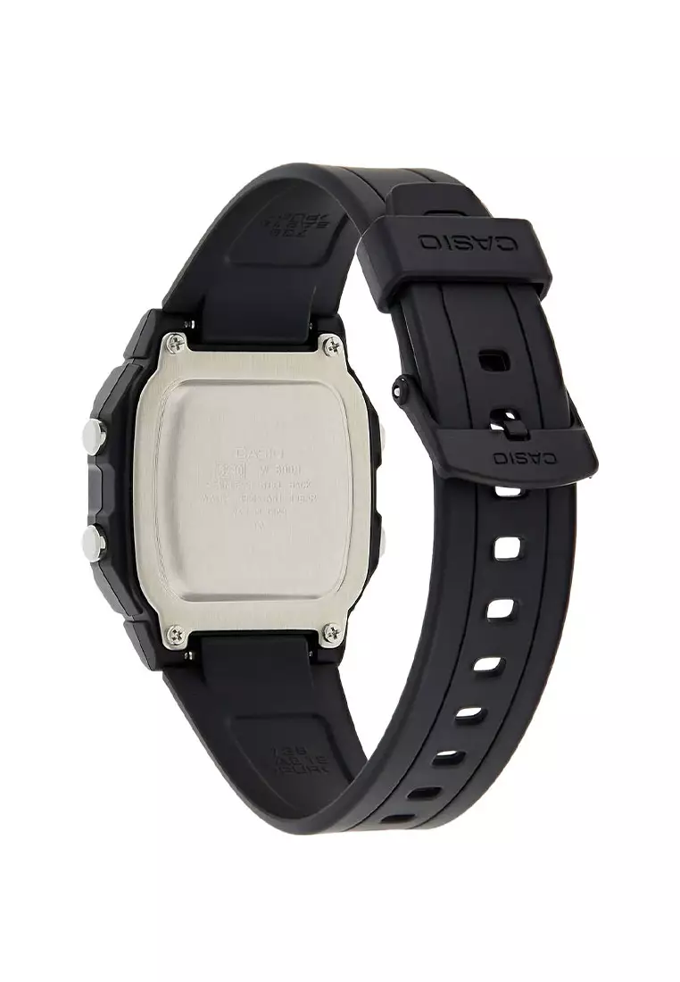 Casio Jam Tangan Pria - Black - Rubber Strap - W-800H-1BVDF