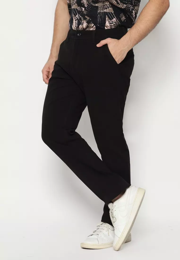 POLICE Celana Chino Panjang Cotton Premium Regular Fit Pria