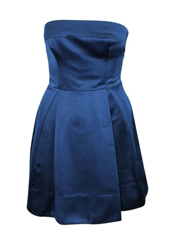 Jill Stuart blue jill stuart Strapless Elegant Navy Blue Dress with Bow at the back B277BAA3A67116GS_1
