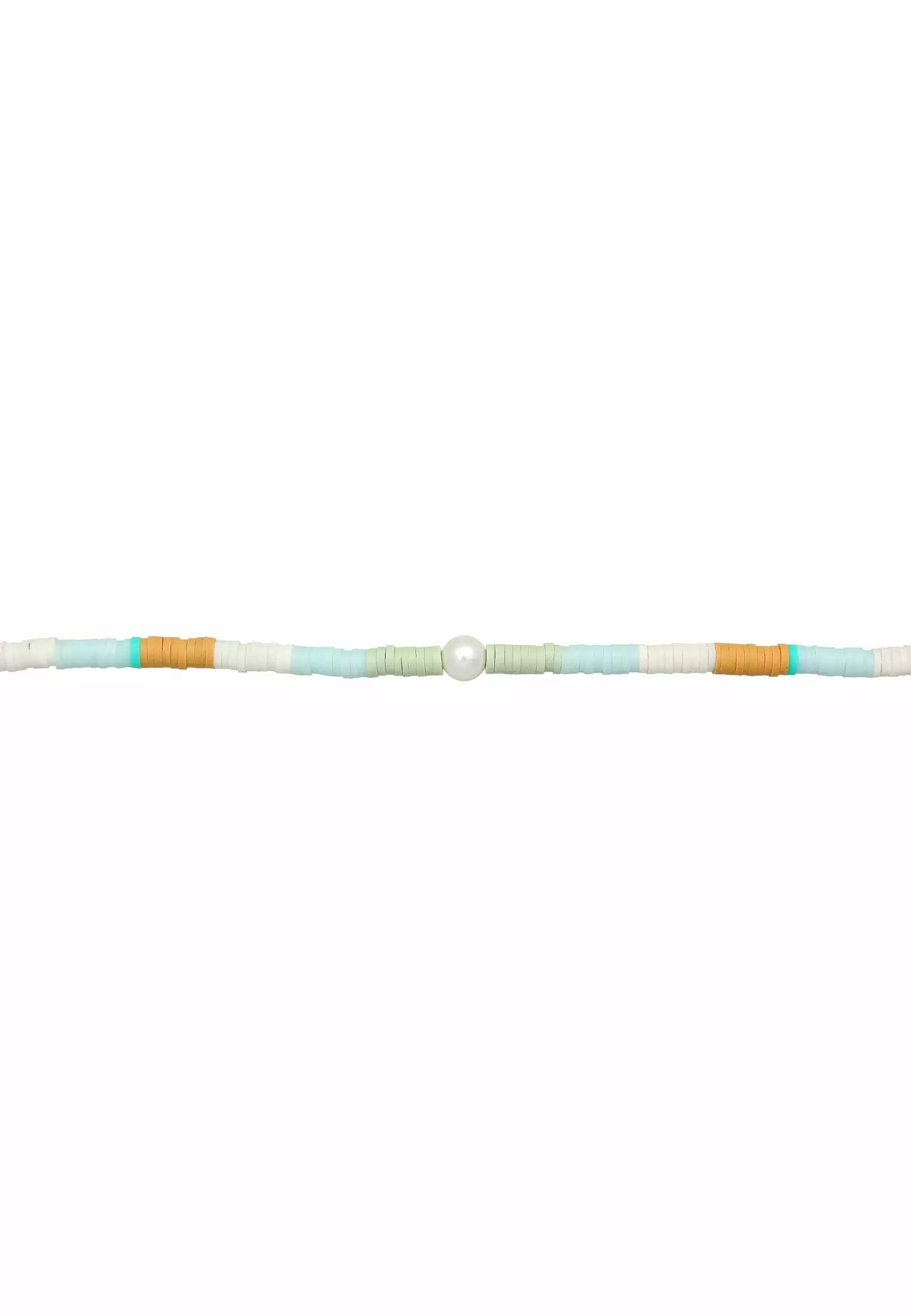 Necklace Surfer Heishi Beads Shell Core Pearls In 925 Sterling Silver