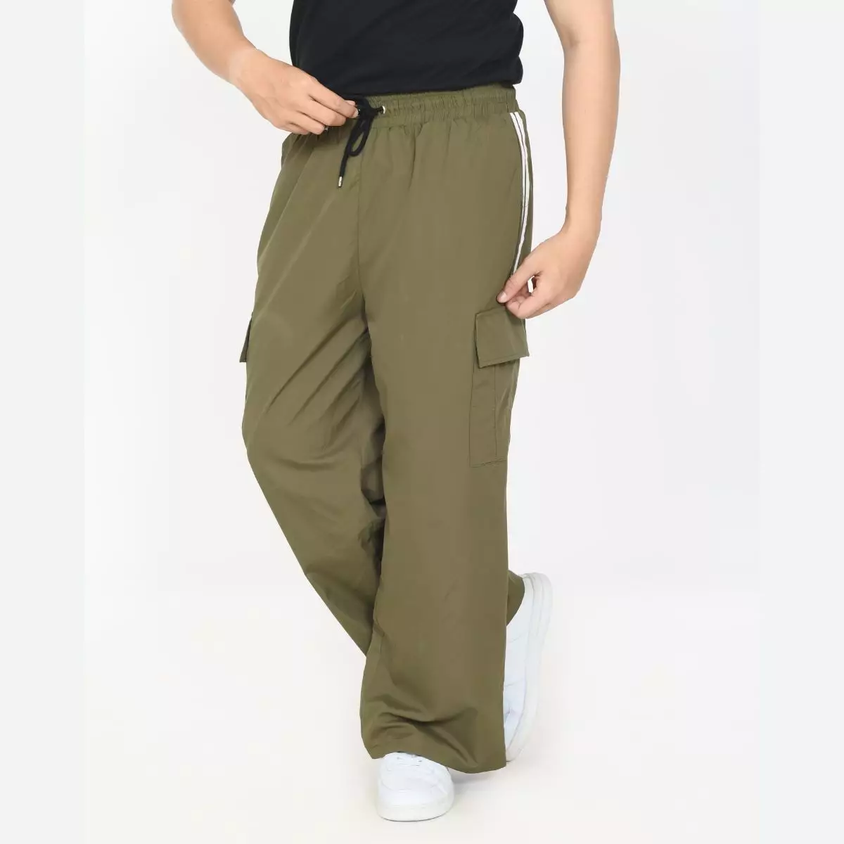 Rey Track Pants [ARMY] Celana Panjang Kargo Pria Size L-XL Nylon