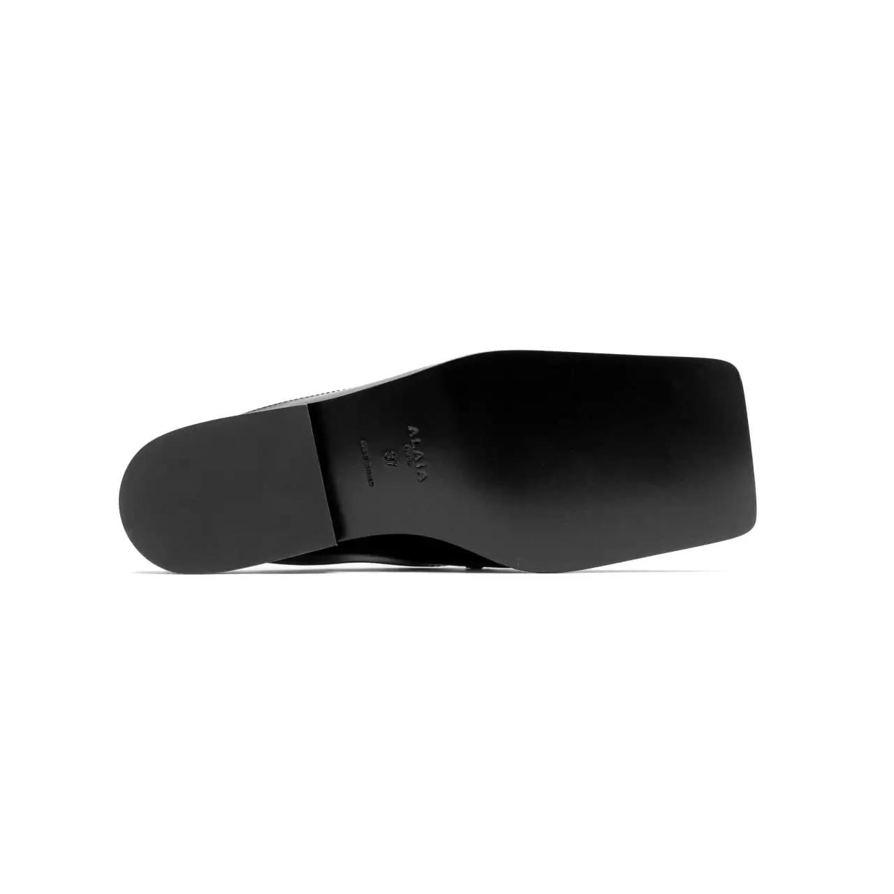 [6.6UNCANG HARGA] Square Loafer Mules in Calfskin Black