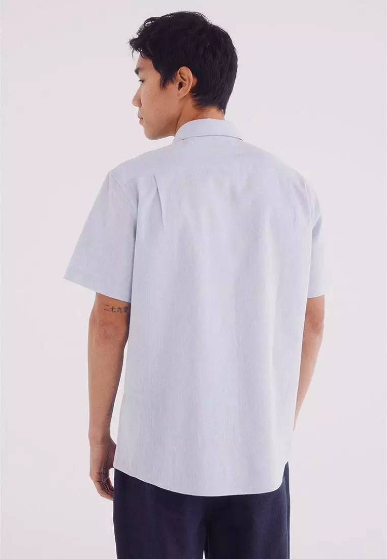 Short-Sleeved Linen Shirt