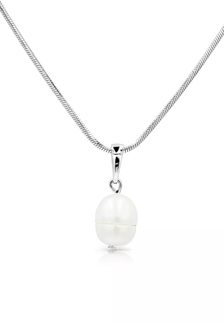 White pearl pendant necklace hotsell