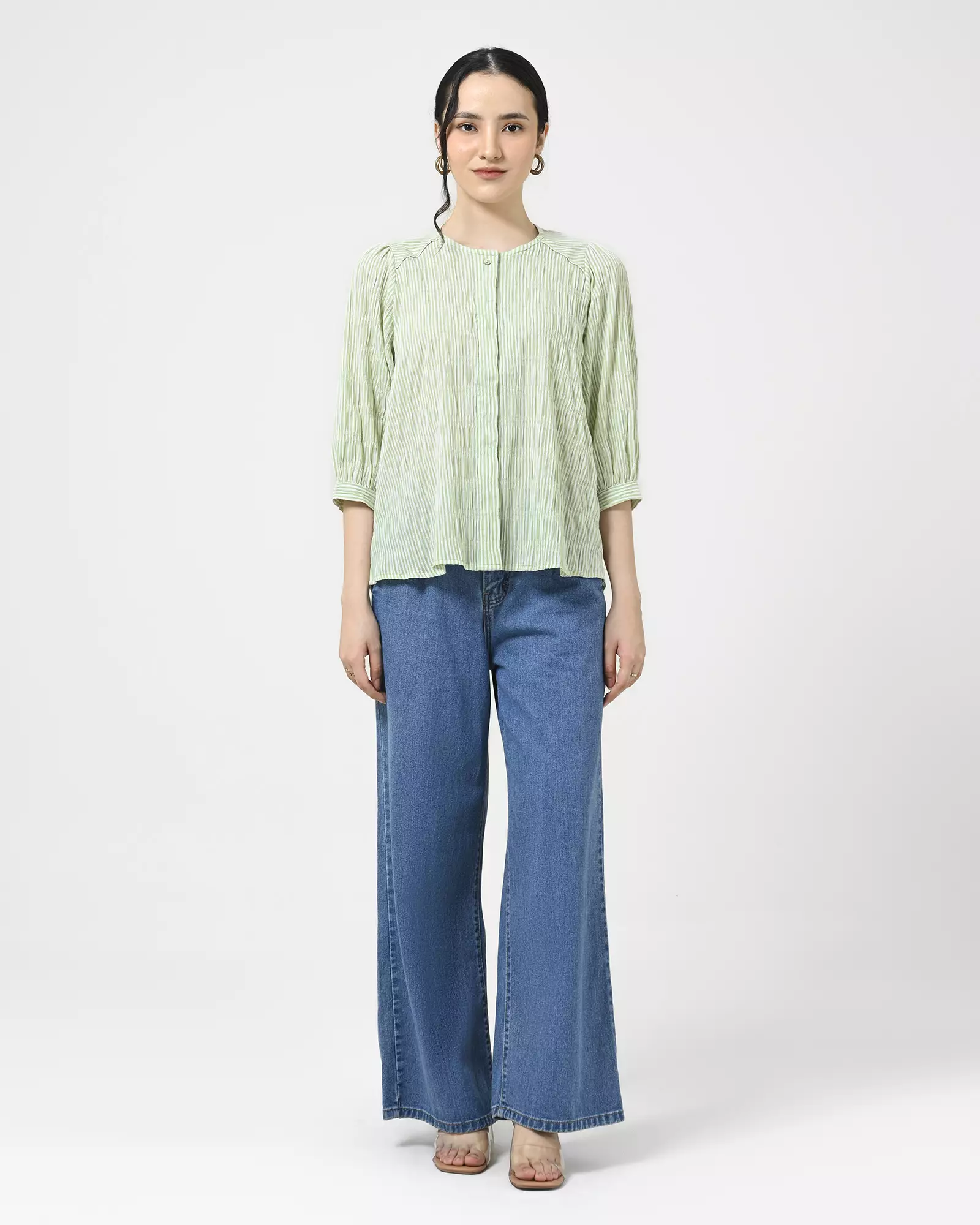 Geulis.id DILINA BLOUSE - Sagegreen