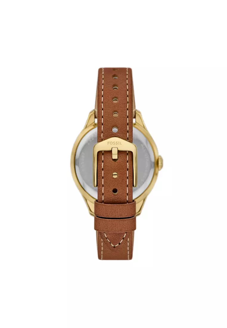 Fossil Gilmore Three-Hand Date Medium Brown Leather Watch ES5397 2026 ...