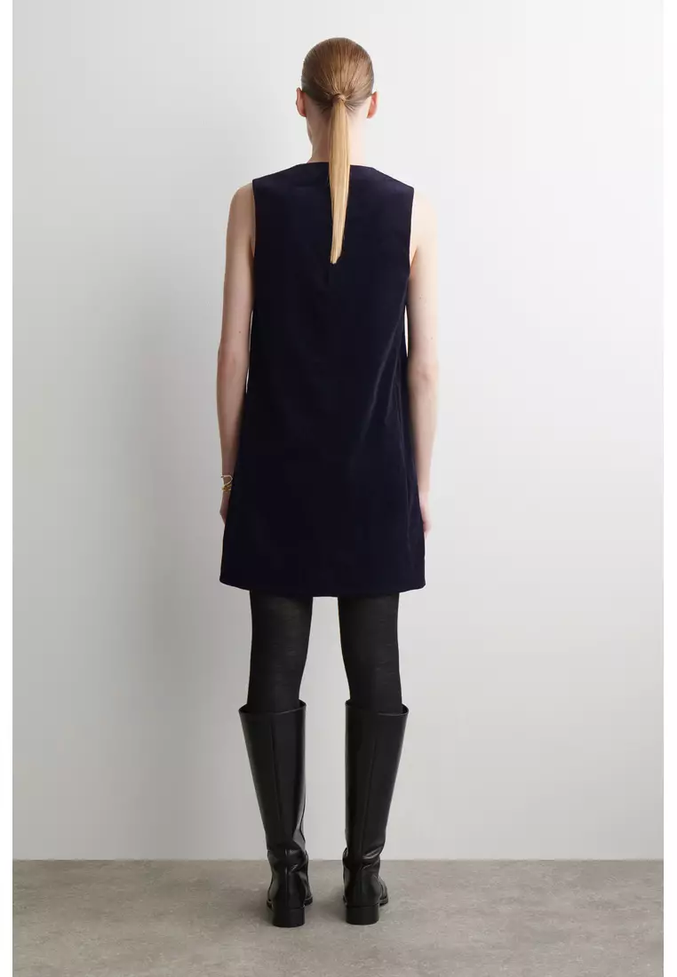 CORDUROY MINI SHIFT DRESS