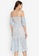 ZALORA OCCASION blue Cold-Shoulder Corded Lace Midi Dress 4579BAAEE7529AGS_2