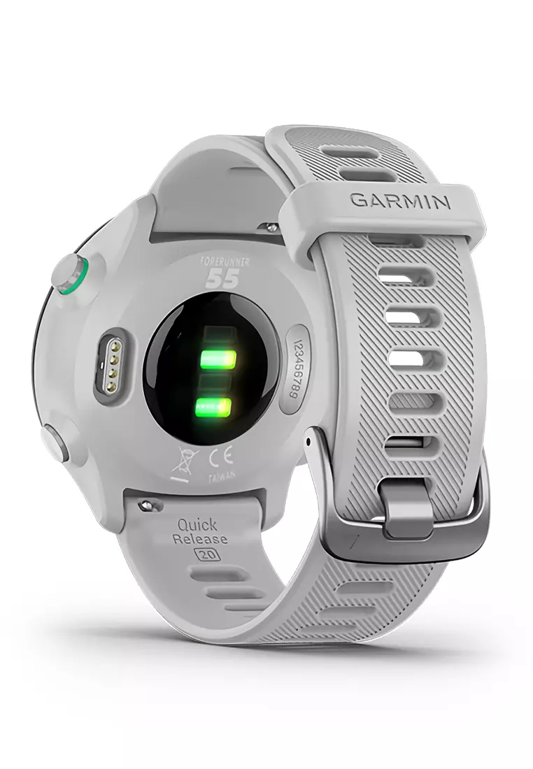 Garmin Forerunner 55 - Jam Tangan Pintar Pria - GPS Smart Watch - White - 010-02562-51