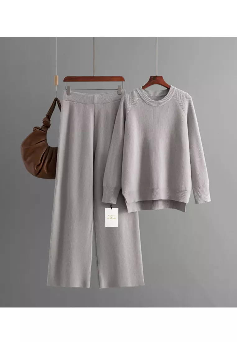 Thick Round Neck Knit Sweater Set SX-p-210