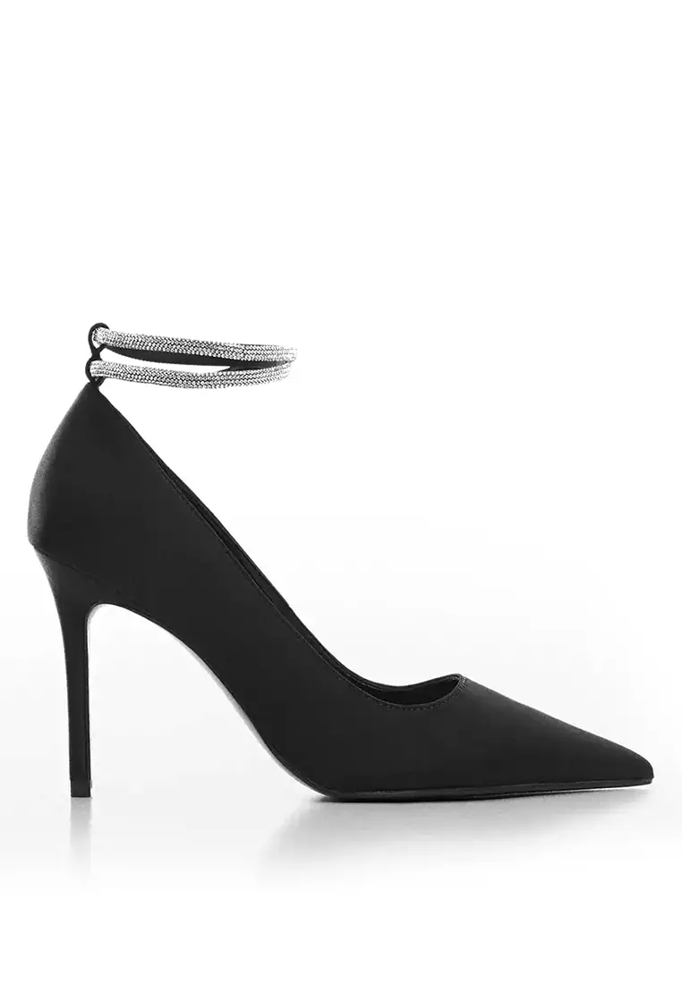 Discount on Mango  shoes - SKU: Heeled Shoes With Rhinestone Strap