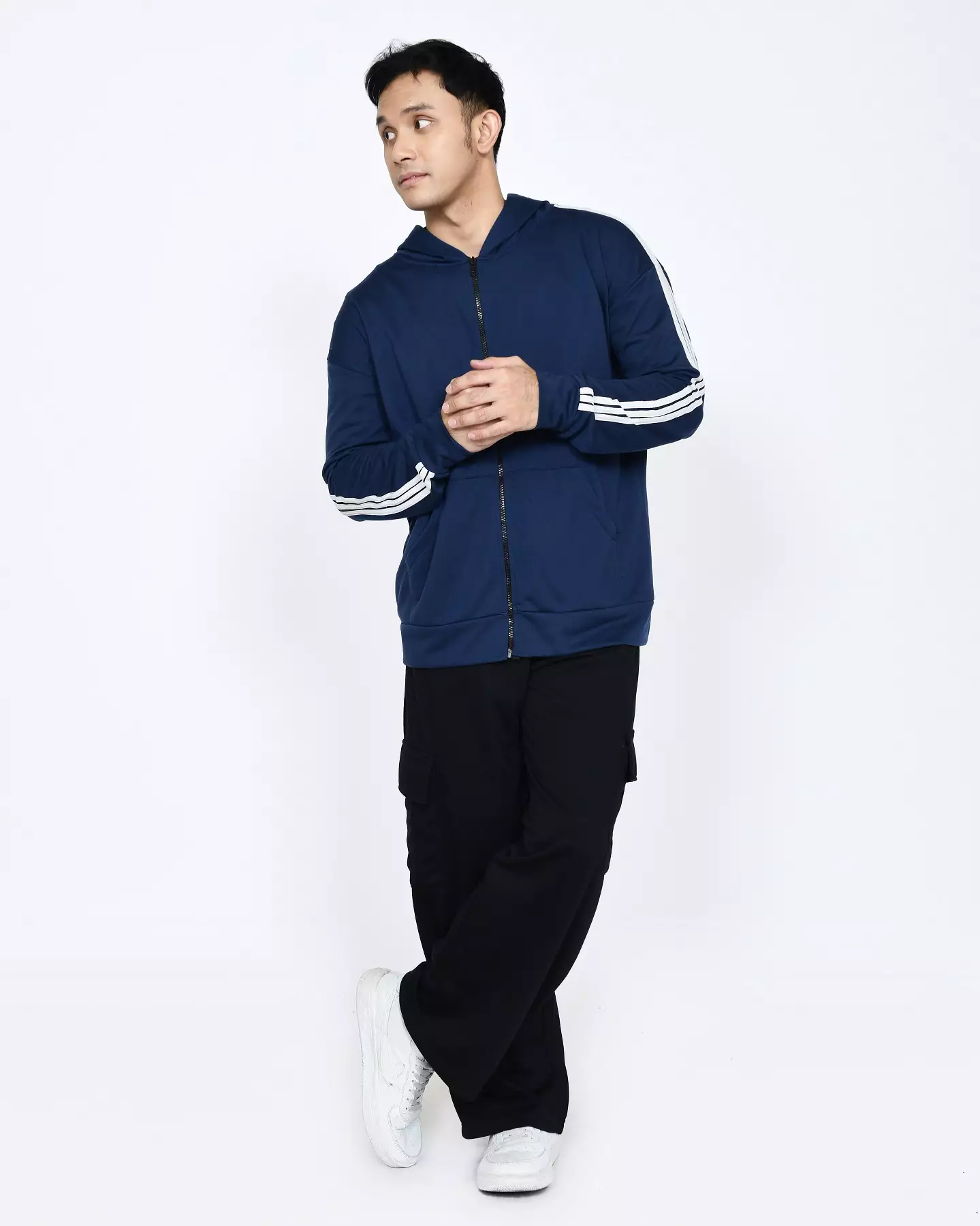 Celana Panjang Pria - Sporty Cargo Pants HITAM