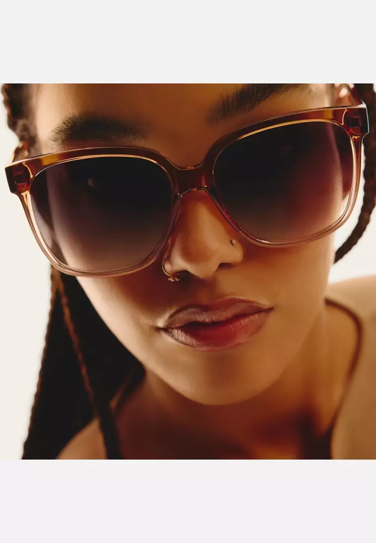 Wide Awake Sunglasses - Coffee Rose/Brown