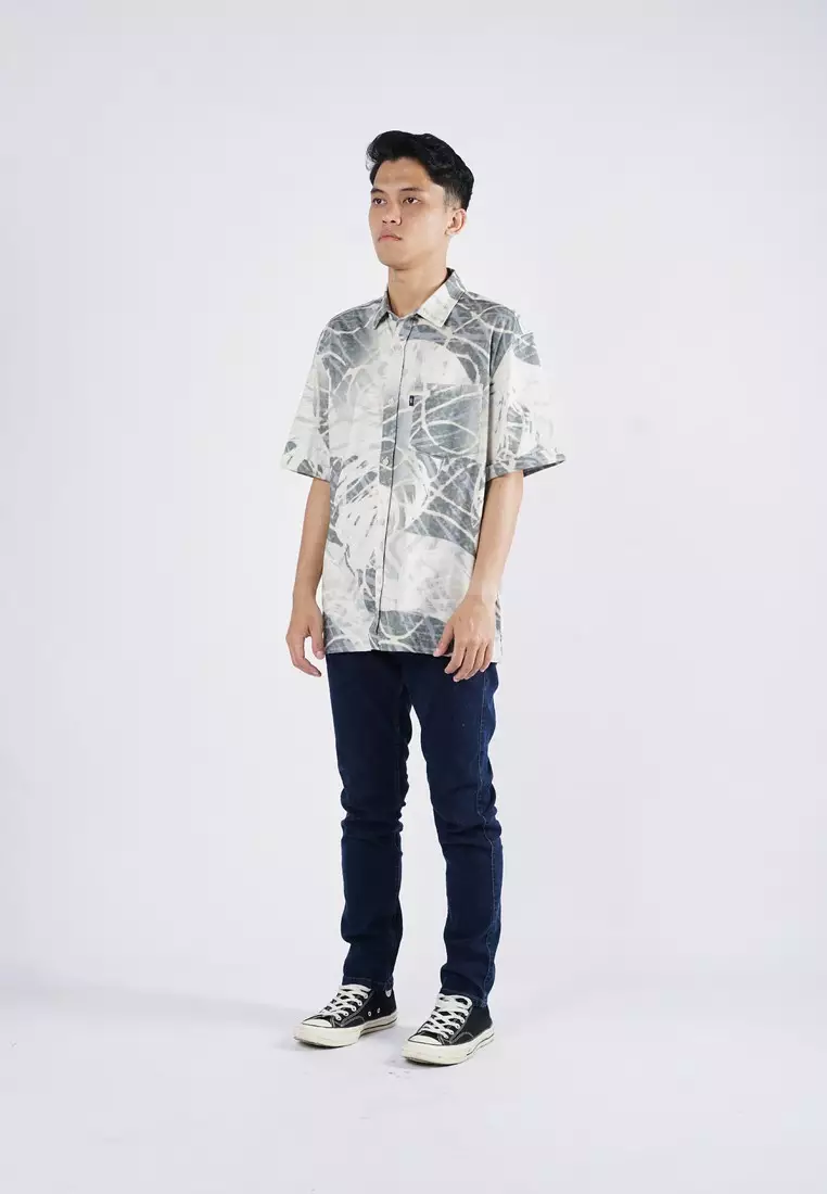 Greenlight Essential Men's Shirt Short Sleeve Regular Fit Cotton Full Print Aruna HP-C021124