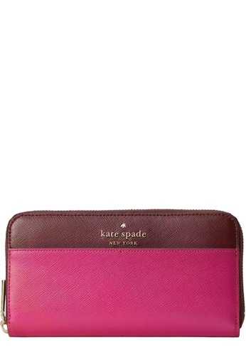 KATE SPADE pink Kate Spade Staci Colorblock Large Continental Wallet in Pink Multi BD254AC7E09632GS_1