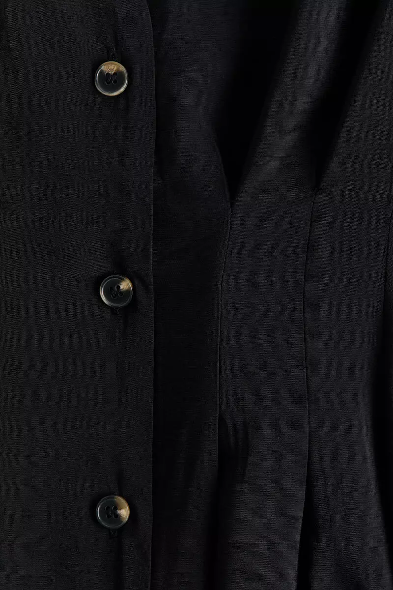 Button-front midi dress