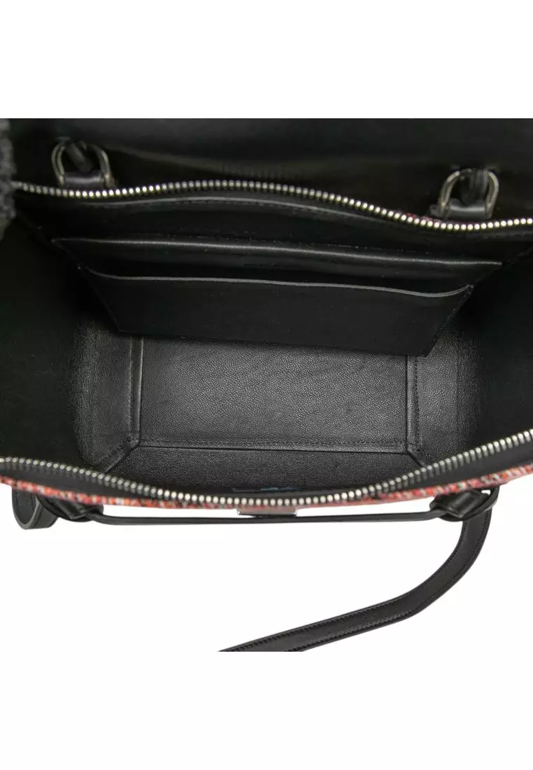 Pre-Loved Celine Micro Tweed Belt Satchel
