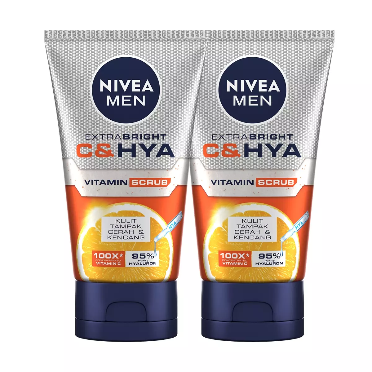 [2pcs] NIVEA MEN Extra Bright C&HYA Vitamin Scrub 100ml