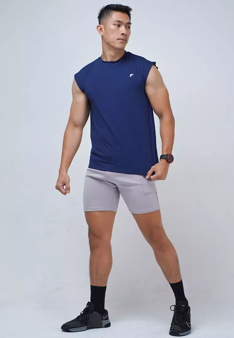 Tanktop Unfinished Sleeveless Essential series Navy