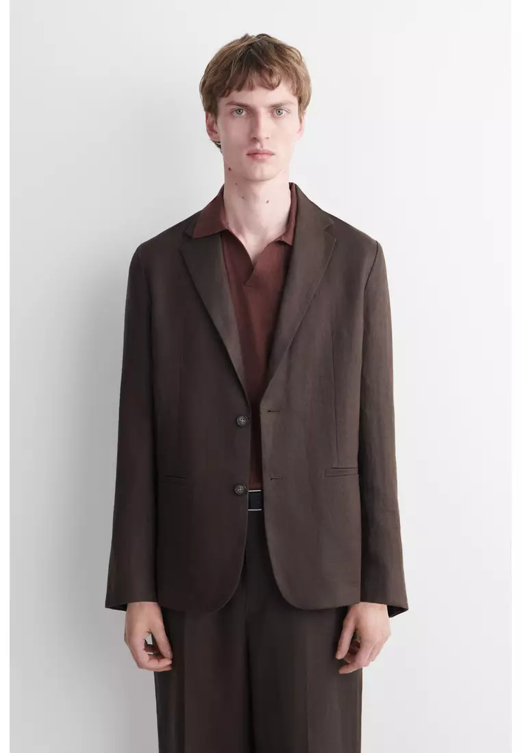 SINGLE-BREASTED LINEN BLAZER