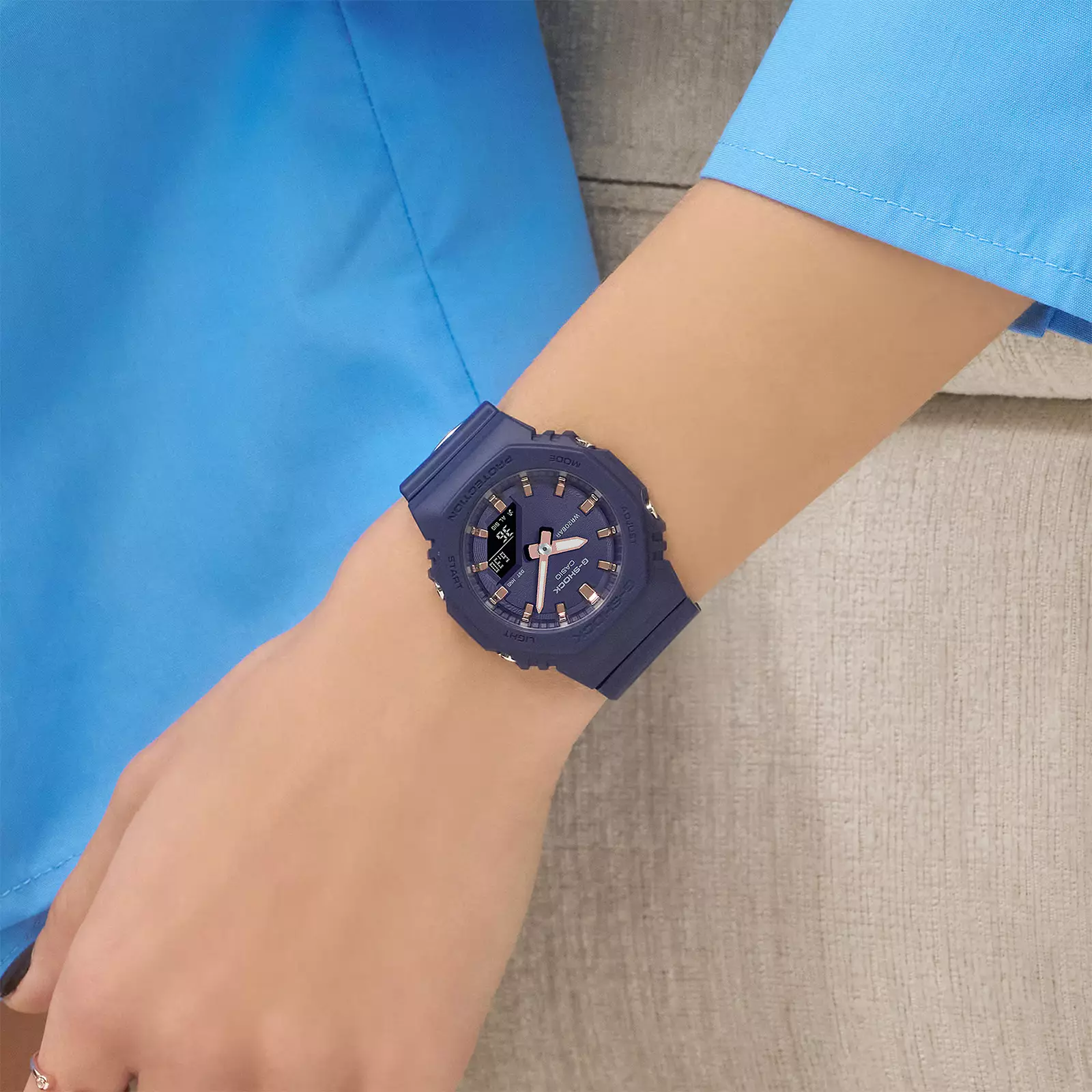 G-Shock - Jam Tangan Analog Digital Wanita - Blue - Resin Band - GMA-P2100M-2A