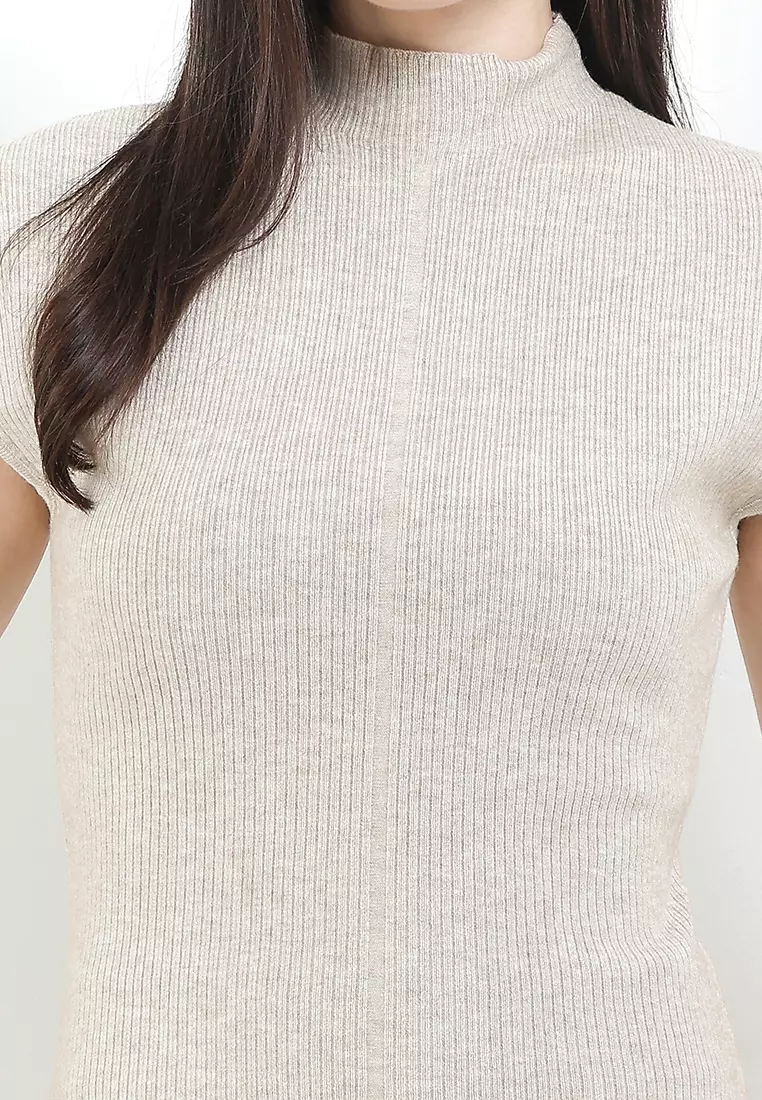 Mock Neck Knit Top