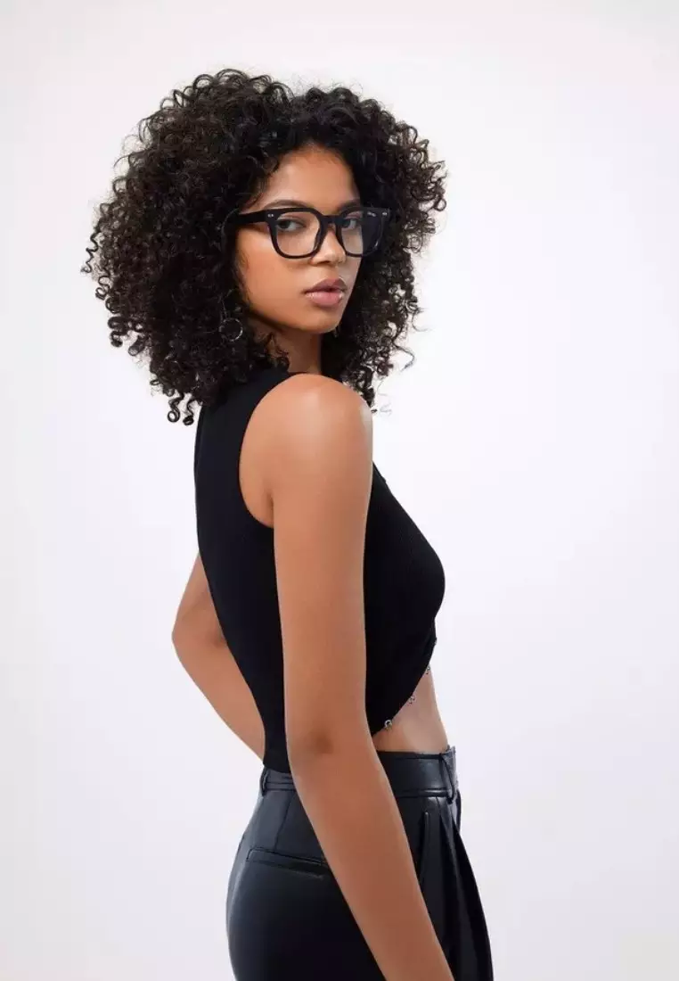 Page Turner Blue Light Glasses - Black/Clear