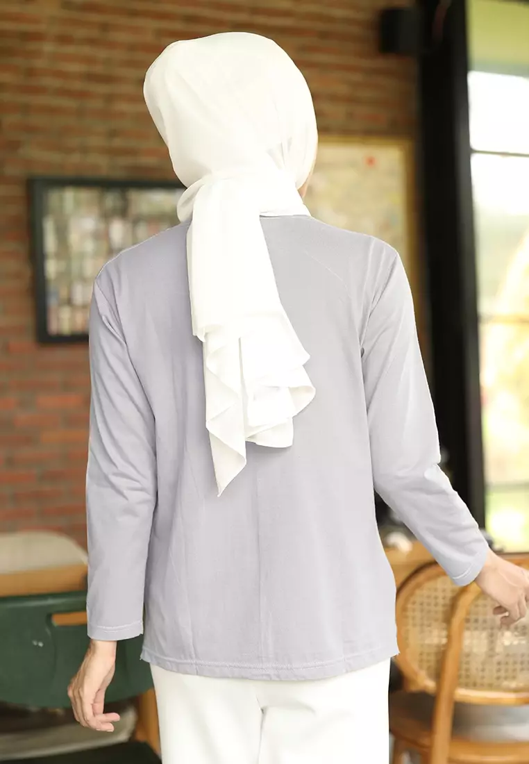 Momira Nursing Long Sleeve T-Shirt | Atasan Basic Lengan Panjang | Kaos Ibu Menyusui - M