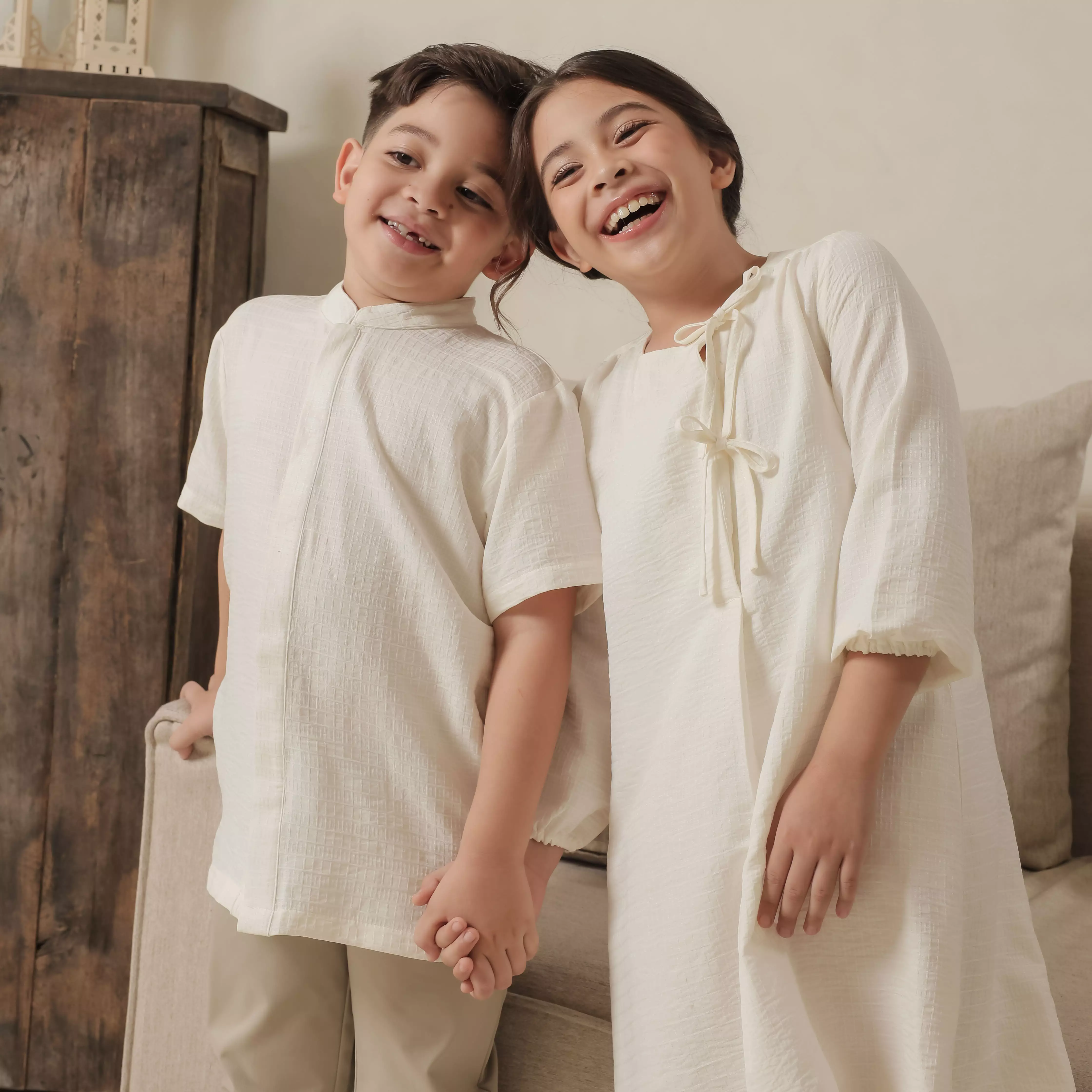 Pito Dito x MFMW Sarimbit Keluarga - Leebul Set Koko Anak Broken White