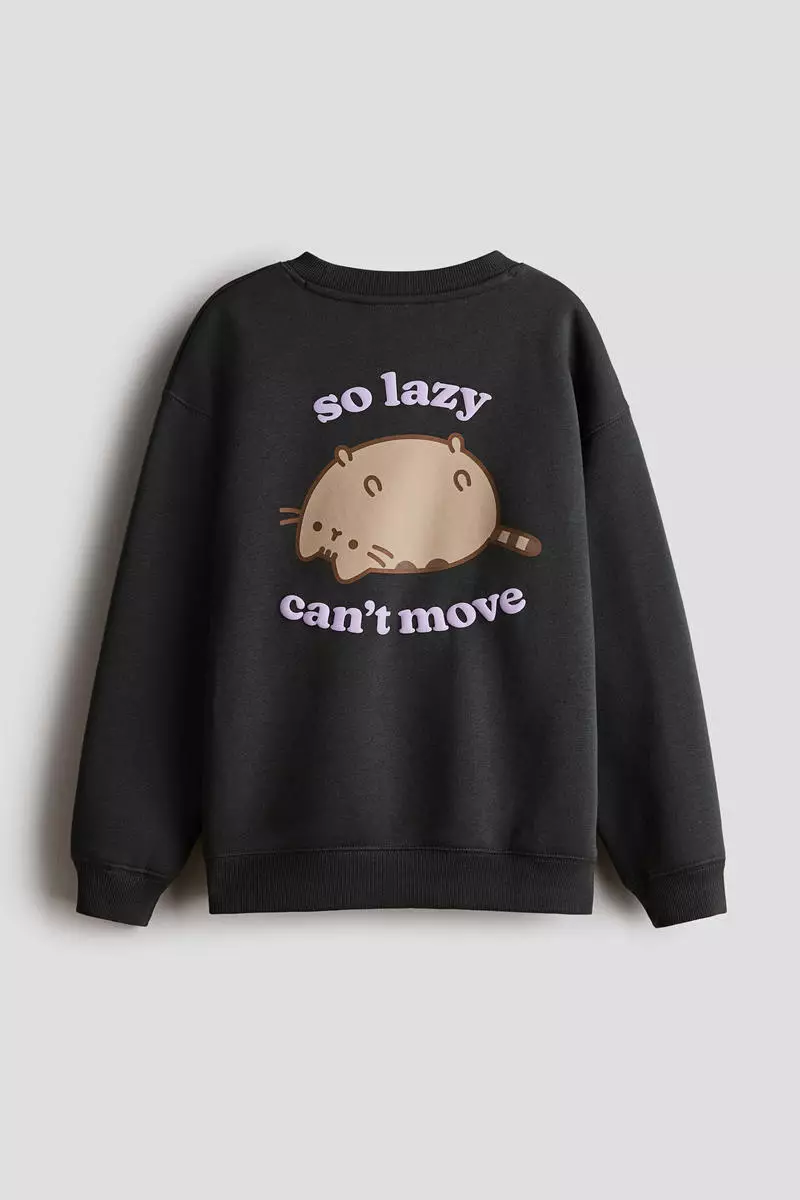 Oversized print-motif sweatshirt