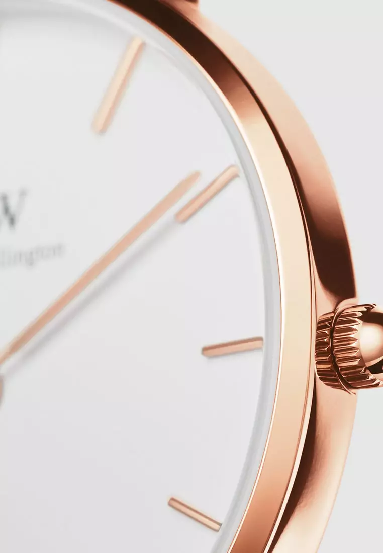 Daniel wellington petite melrose rose gold mesh metallic bracelet sale