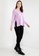 ONLY purple Amalia Long Sleeves V-Neck Knit Sweater 5A87DAAE183A61GS_3
