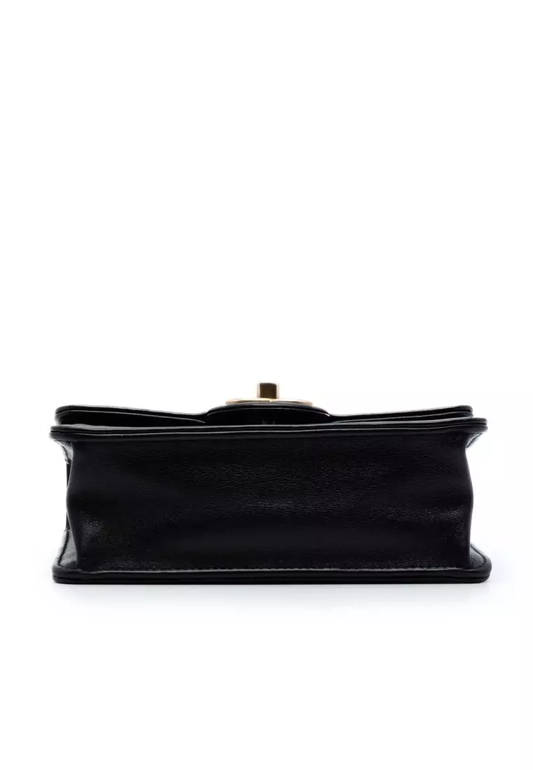Pre-Loved Chanel Mini Square Calfskin Coco Embossed Flap