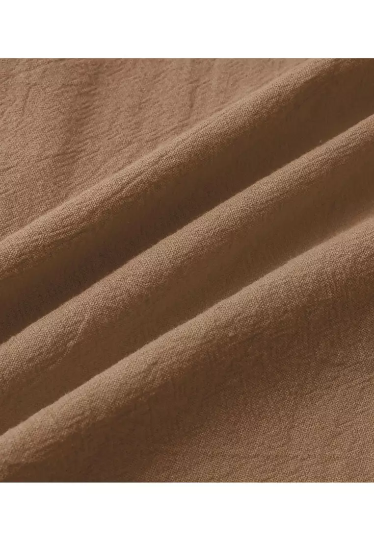 Loose Square-neck Linen Shirt YL-SKD01