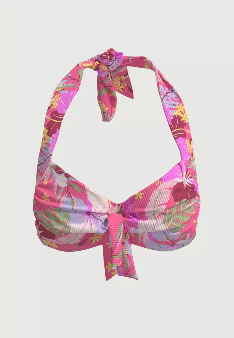 Daydream Pink Tie Front Halter Top