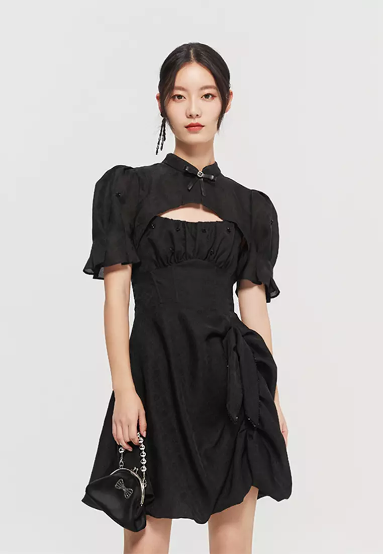 Modern Qipao Design Midi Dress