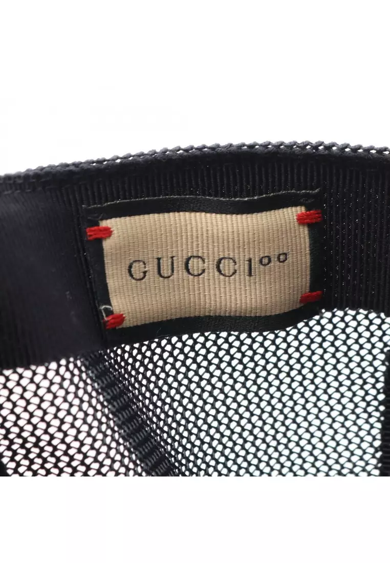 Pre-Loved Gucci GG Kaleidoscope 100th Anniversary mesh baseball cap PVC Navy multicolor