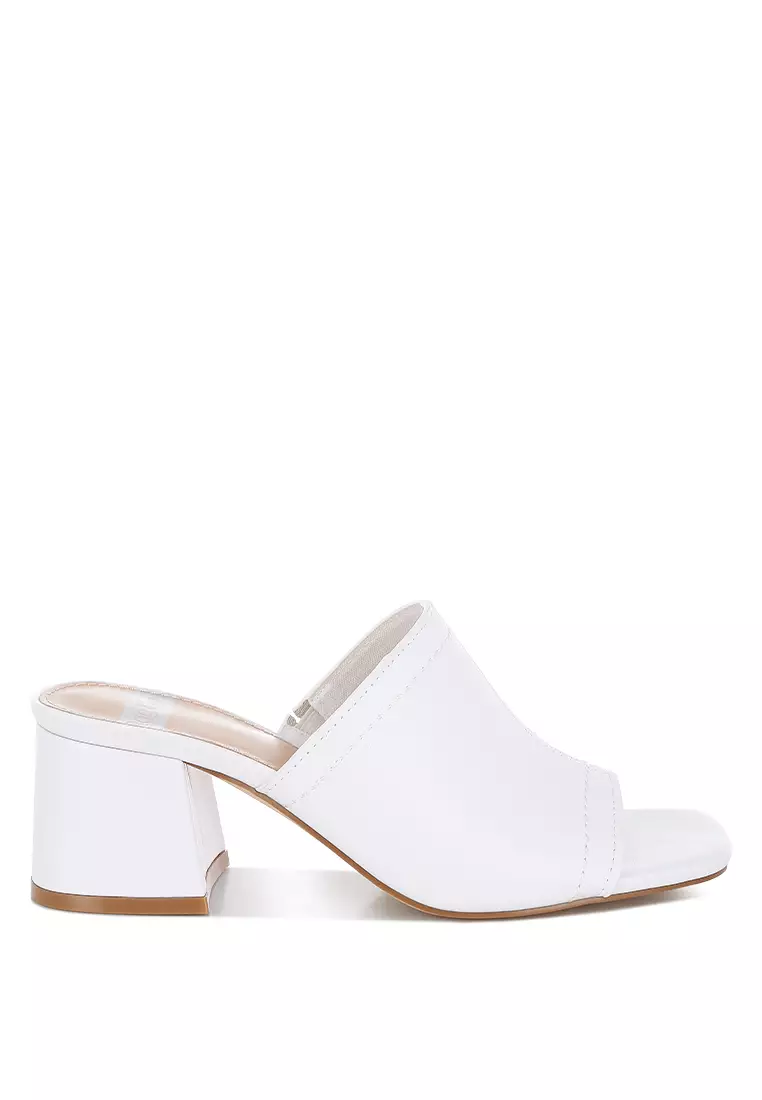 Discount on Rag & CO.  shoes - SKU: White Slip-On Soft Leather Heels