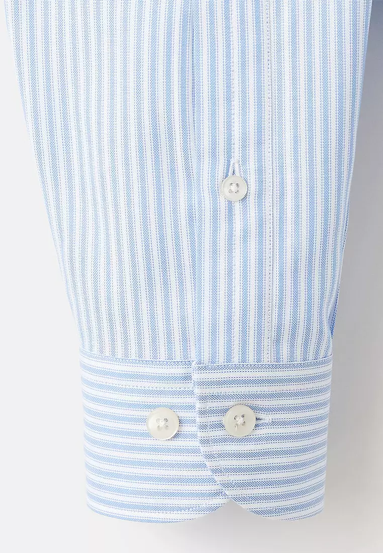 100% Cotton Slim-Fit Striped Shirt