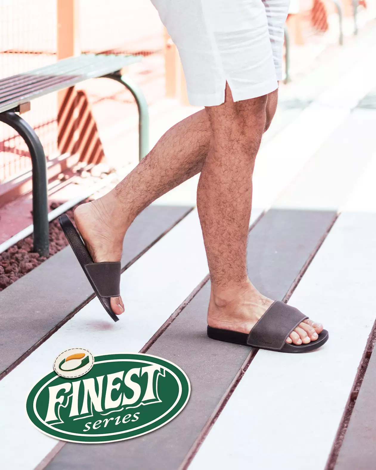 Marhadi Sandal Selop Cogen Sendal Slide Pria Nyaman Suede - Finest Grey