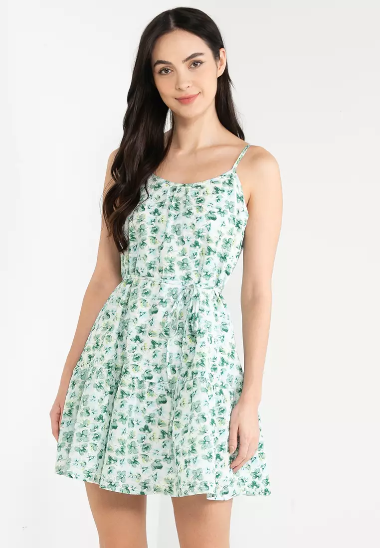 Floral online dress sleeveless