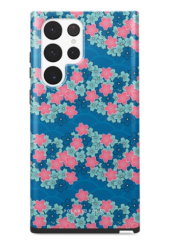 Polar Polar blue Navy Sakura Wave Samsung Galaxy S22 Ultra 5G Dual-Layer Protective Phone Case (Glossy) 0E9ABAC5DBF254GS_1